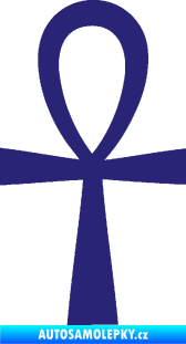 Samolepka Nilský kříž Ankh střední modrá