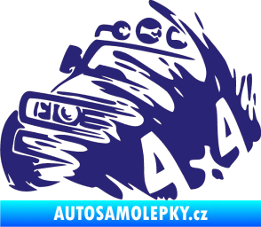 Samolepka Off Road 002 levá 4x4 střední modrá