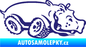 Samolepka Off Road 006 pravá hroch střední modrá