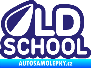 Samolepka Old School 002 střední modrá