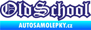 Samolepka Old School 003 nápis střední modrá