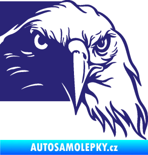 Samolepka Orel 010 pravá hlava střední modrá