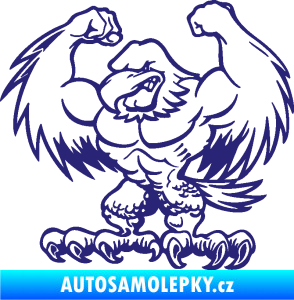 Samolepka Orel svalovec levá střední modrá