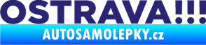 Samolepka OSTRAVA !!! střední modrá