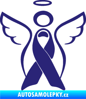 Samolepka Památeční andělíček memory střední modrá