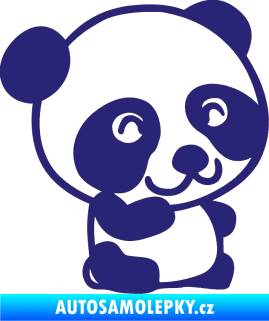 Samolepka Panda 002 pravá střední modrá