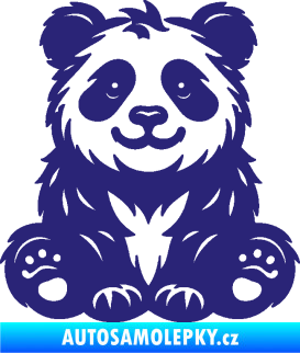 Samolepka Panda 013 levá spokojená střední modrá