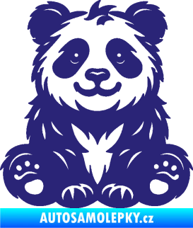 Samolepka Panda 013 pravá spokojená střední modrá