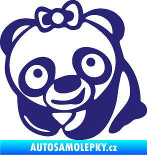 Samolepka Panda baby levá střední modrá