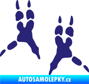 Samolepka Papoušek 008 stopy levá střední modrá