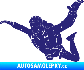 Samolepka Parašutista 004 levá střední modrá