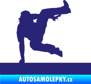 Samolepka Parkour 002 pravá střední modrá