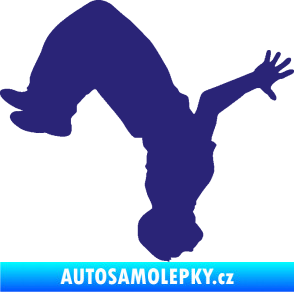 Samolepka Parkour 003 pravá střední modrá