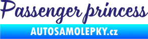 Samolepka Passenger Princess 001 nápis střední modrá