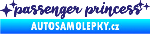 Samolepka Passenger Princess 002 nápis s hvězdičkami střední modrá