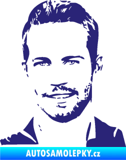 Samolepka Paul Walker 001 levá střední modrá