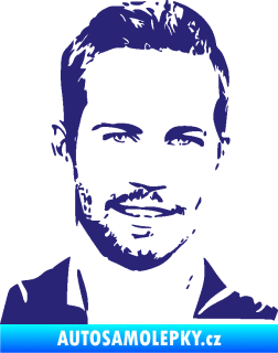 Samolepka Paul Walker 001 pravá střední modrá