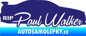 Samolepka Paul Walker 005 RIP střední modrá