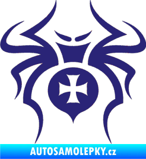 Samolepka Pavouk 003 křižák střední modrá
