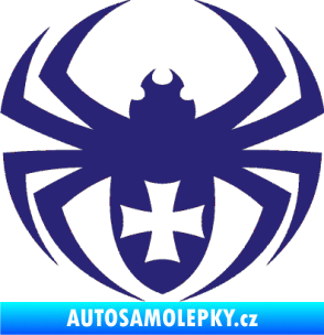Samolepka Pavouk 004 křižák střední modrá