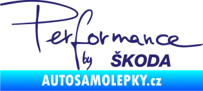 Samolepka Performance by Škoda střední modrá