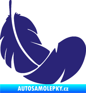 Samolepka Peříčko 008 pravá střední modrá