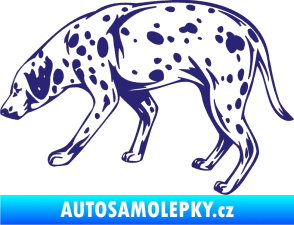 Samolepka Pes 001 levá Dalmatin střední modrá