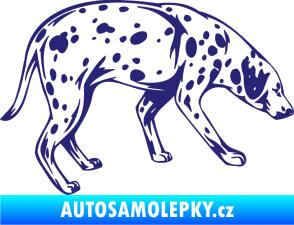 Samolepka Pes 001 pravá Dalmatin střední modrá