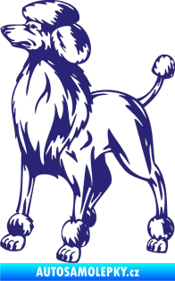 Samolepka Pes 014 levá Pudl střední modrá