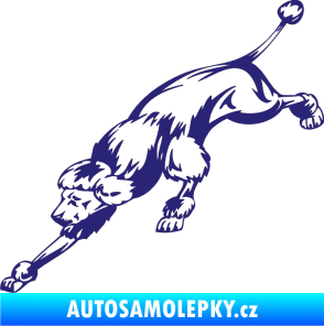 Samolepka Pes 022 levá Pudl střední modrá