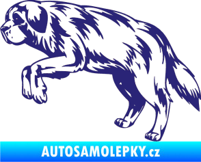 Samolepka Pes 034 levá střední modrá
