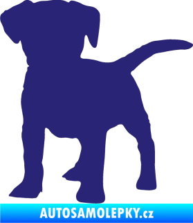 Samolepka Pes 056 levá štěně střední modrá