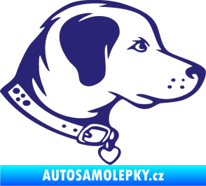 Samolepka Pes 058 pravá střední modrá