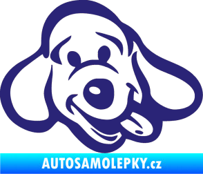 Samolepka Pes 078 pravá střední modrá