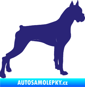 Samolepka Pes 087 pravá Boxer střední modrá