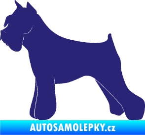 Samolepka Pes 091 levá Knírač střední modrá