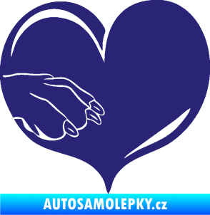 Samolepka Pes 102 levá packa střední modrá