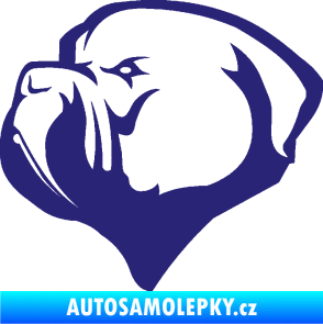 Samolepka Pes 116 levá pitbull střední modrá