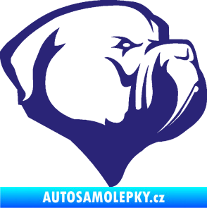 Samolepka Pes 116 pravá pitbull střední modrá