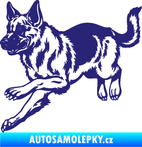 Samolepka Pes 124 levá  německý ovčák  střední modrá