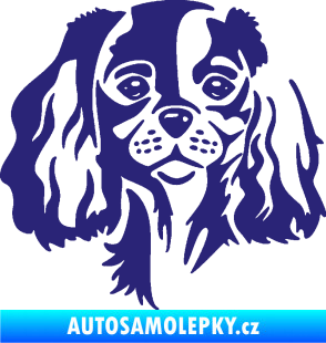 Samolepka Pes 132 levá Cavalier king Charles spaniel střední modrá