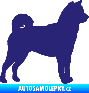 Samolepka Pes 191 pravá Shiba - Inu střední modrá