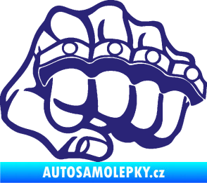 Samolepka Pěst boxer pravá střední modrá