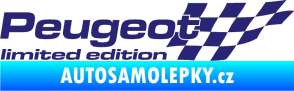 Samolepka Peugeot limited edition pravá střední modrá
