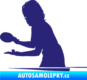 Samolepka Ping pong 005 levá střední modrá