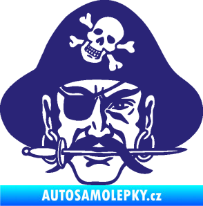 Samolepka Pirát 002 pravá střední modrá