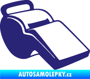 Samolepka Píšťalka 001 pravá střední modrá