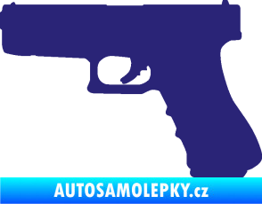 Samolepka Pistole 001 levá střední modrá