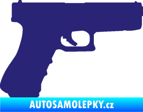 Samolepka Pistole 001 pravá střední modrá