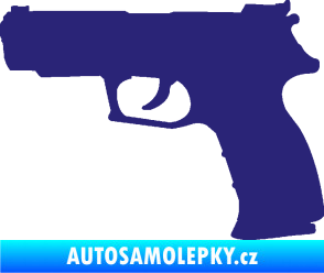 Samolepka Pistole 003 levá střední modrá